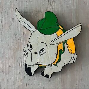 Vintage Disney Handcrafted Dumbo Elephant  Handpainted Wood